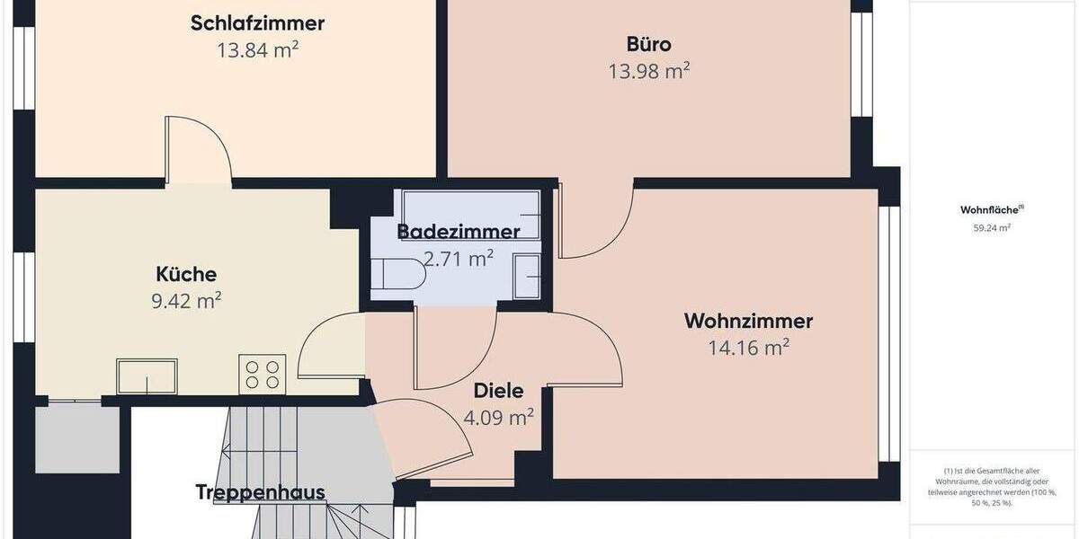 Etagenwohnung Lübeck / Sankt Lorenz Süd St. Lorenz Süd - 3 Zimmer, 59 m&sup2;, 700&euro; | Angebot:24872186