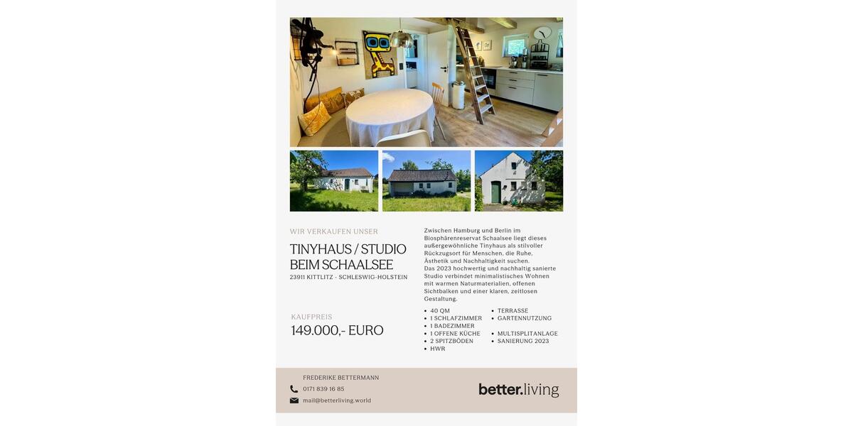 Einfamilienhaus Ziethen - 2 Zimmer, 40 m&sup2;, 149.000&euro; | Angebot:26852216