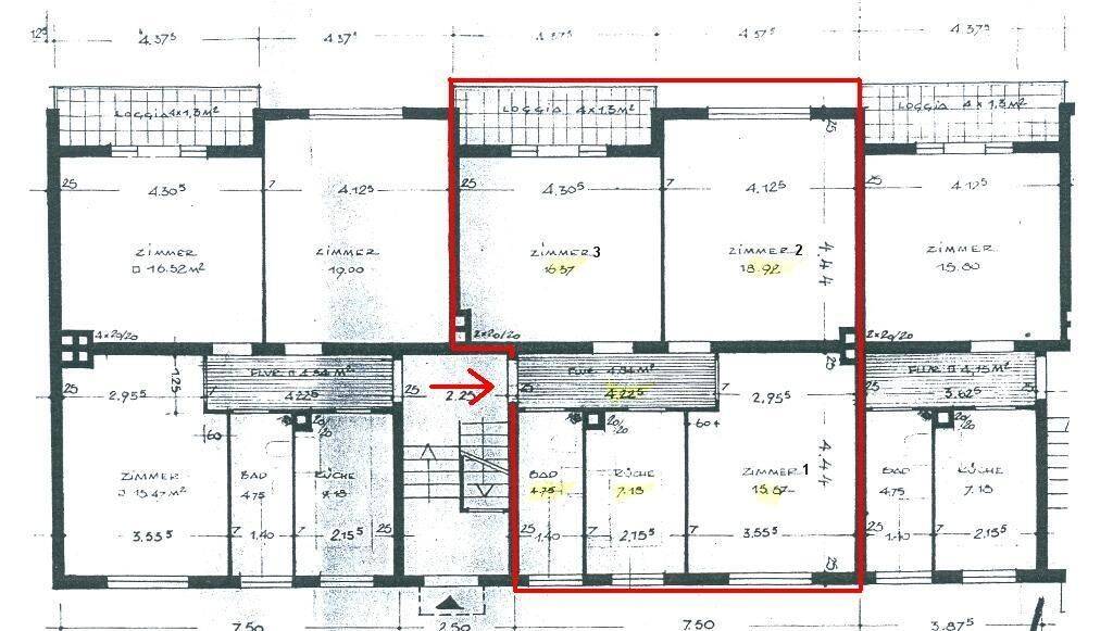 Etagenwohnung Lübeck St. Jürgen - 3 Zimmer, 64 m&sup2;, 600&euro; | Angebot:26886214