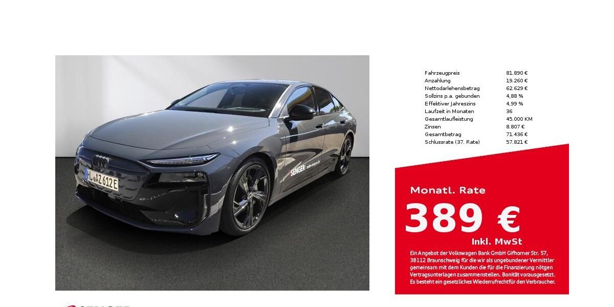 Audi A6 e-tron 12.000 km 81.890 € Lübeck 23556