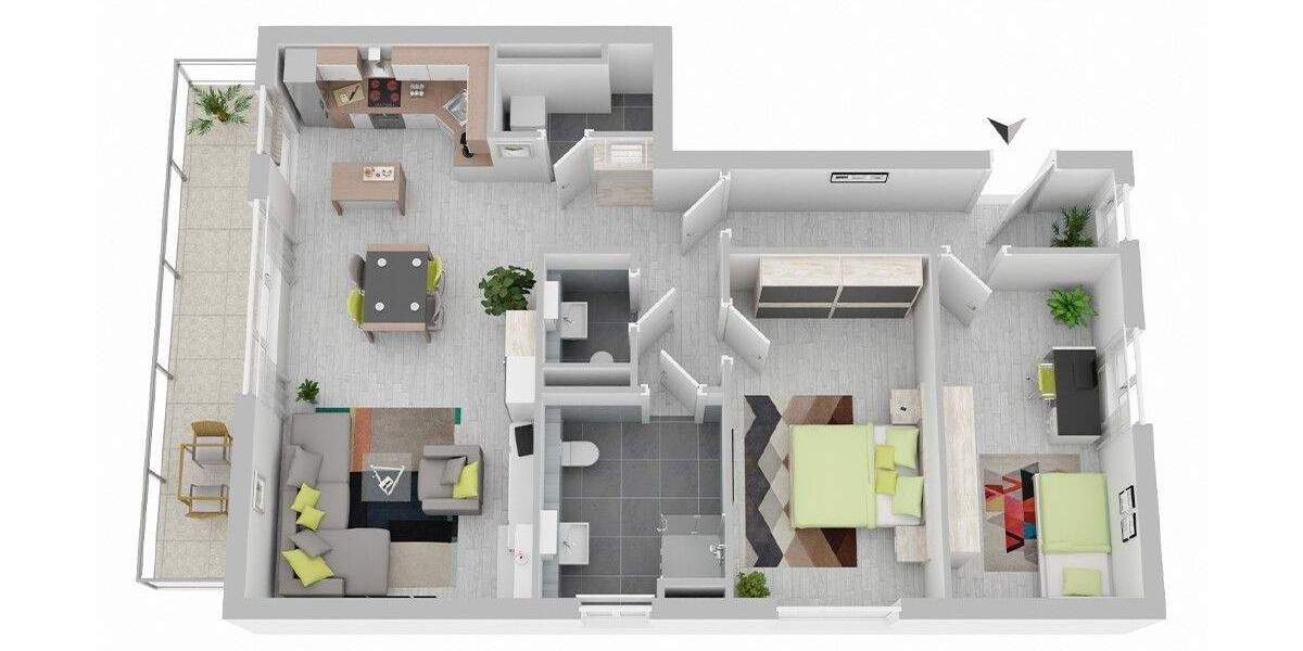 Etagenwohnung Bad Oldesloe - 3 Zimmer, 95 m&sup2;, 466.500&euro; | Angebot:25156485