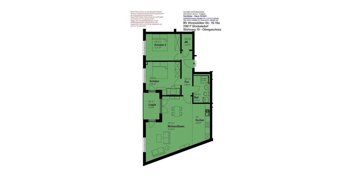 Etagenwohnung Stockelsdorf - 3 Zimmer, 499.278&euro; | Angebot:26572940
