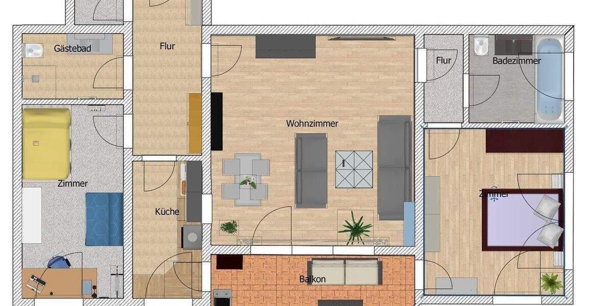 *Gerüstet für die Zukunft* 3-Zimmer-Wohnung mit Balkon 3 zimmer