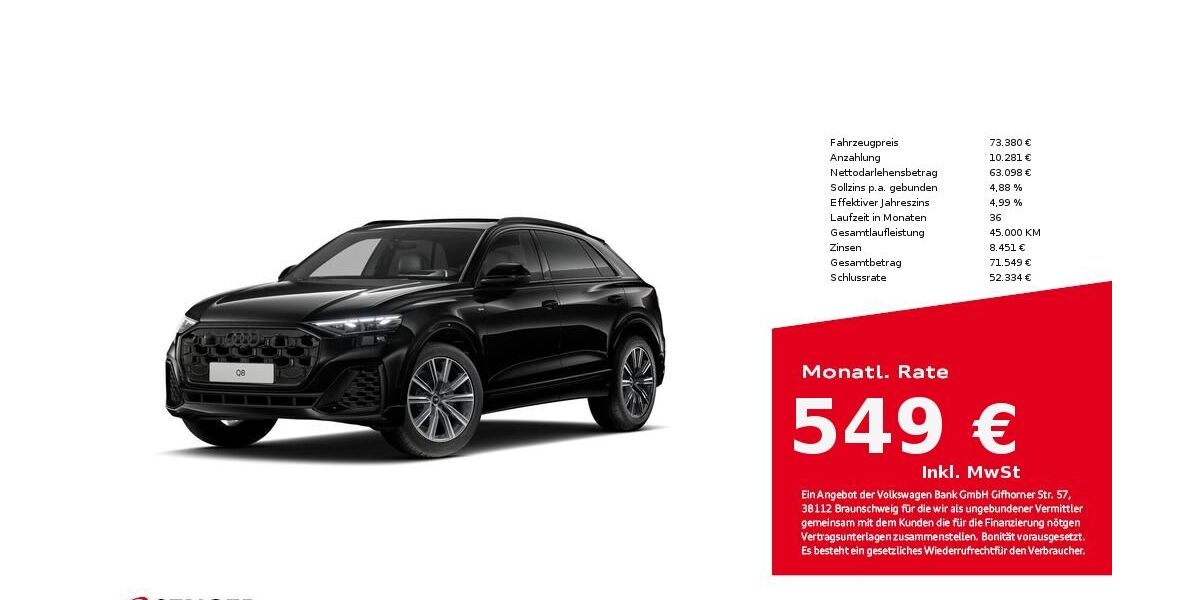 Audi Q8 25.850 km 73.380 &euro; Lübeck 23556