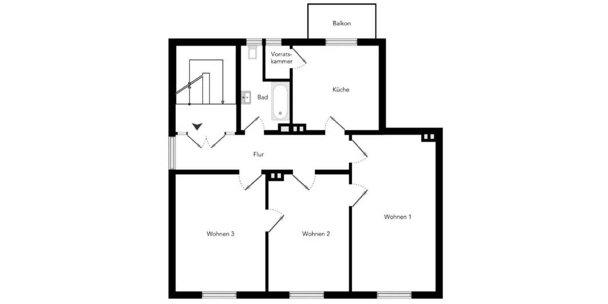 Etagenwohnung Lübeck St. Lorenz Nord - 3 Zimmer, 91 m&sup2;, 279.000&euro; | Angebot:26903613
