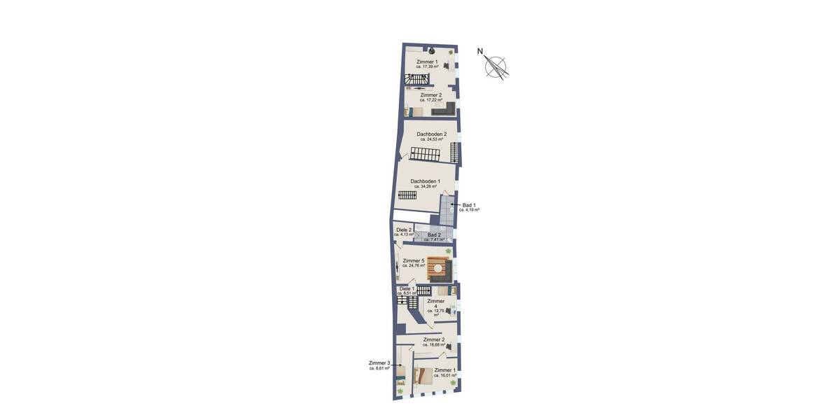 Mehrfamilienhaus, Wohnhaus Lübeck / Innenstadt Innenstadt - 8 Zimmer, 200 m&sup2;, 448.000&euro; | Angebot:25770316