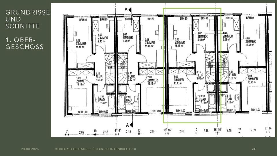 Reihenhaus Lübeck Sankt Lorenz Nord - 7.5 Zimmer, 130 m&sup2;, 548.000&euro; | Angebot:27290333