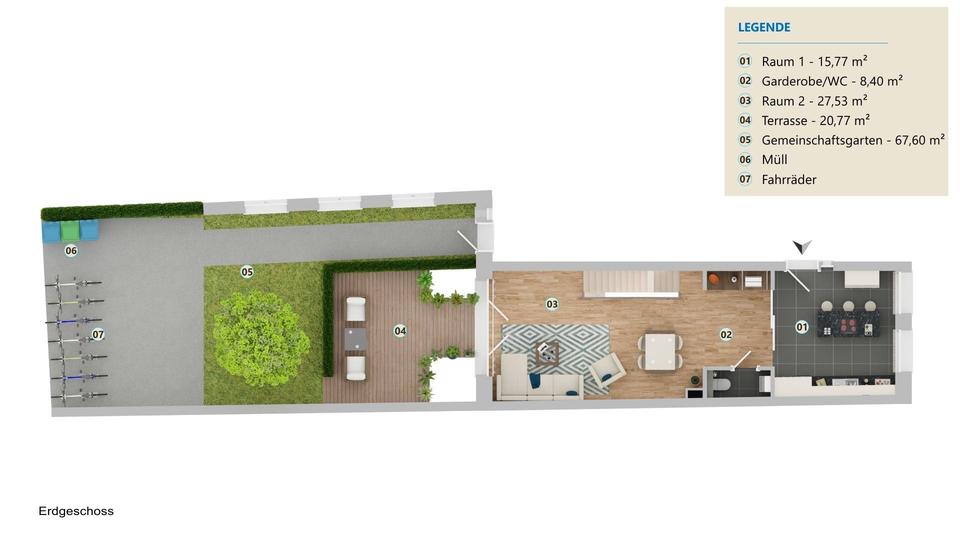 Maisonettenwohnung Lübeck Innenstadt - 2 Zimmer, 100 m&sup2;, 1.700&euro; | Angebot:25364793