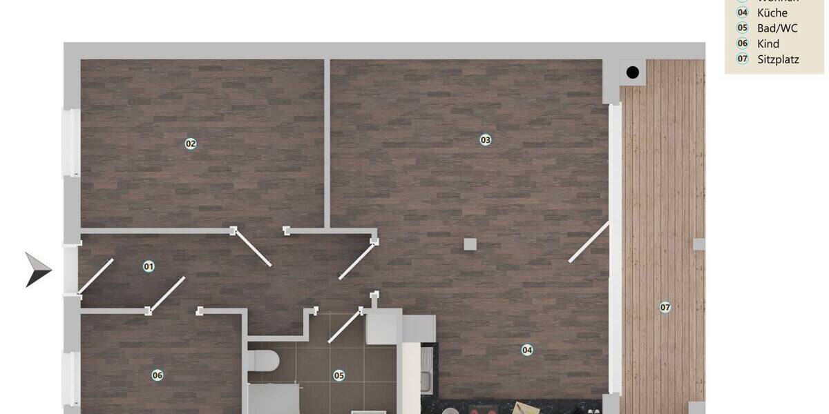 Bungalow Ratekau / Kreuzkamp Kreuzkamp - 3 Zimmer, 61 m&sup2;, 219.000&euro; | Angebot:23948972