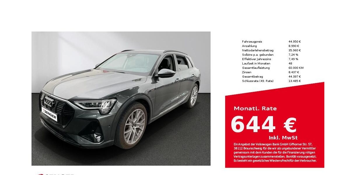 Audi e-tron 10.500 km 44.950 € Lübeck 23556