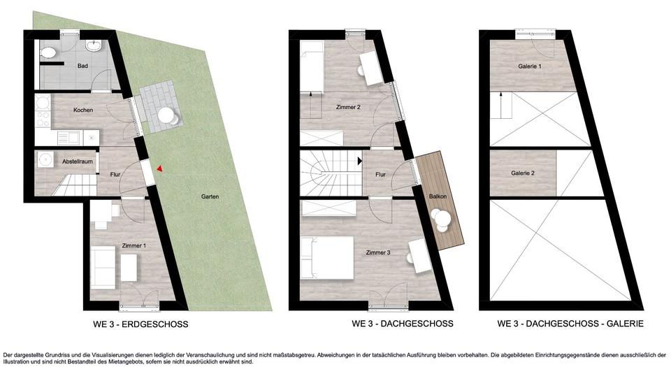 Maisonettenwohnung Lasbek - 3 Zimmer, 80 m&sup2;, 1.232&euro; | Angebot:26481482