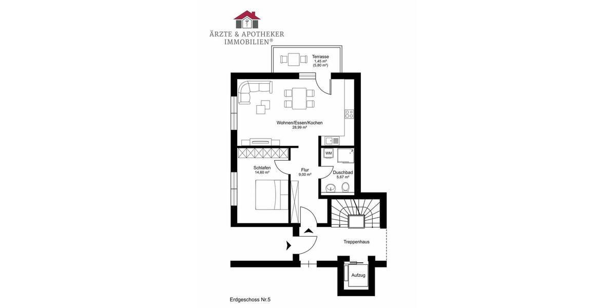 Etagenwohnung Leezen - 2 Zimmer, 59 m&sup2;, 234.000&euro; | Angebot:25737767