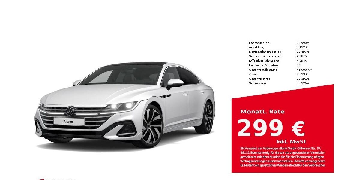 VW Arteon 97.250 km 30.990 &euro; Bad Oldesloe 23843