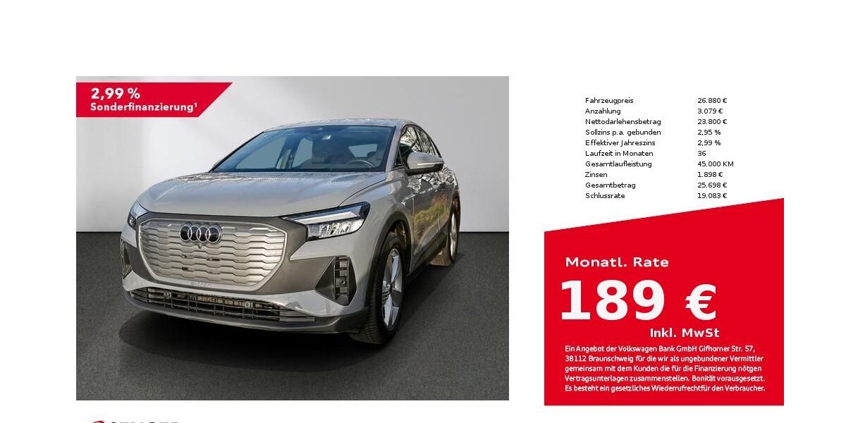 Audi Q4 e-tron 25.000 km 25.980 &euro; Lübeck 23556