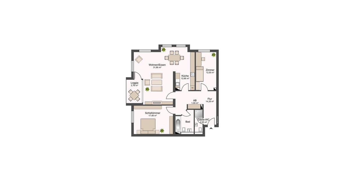 Etagenwohnung Scharbeutz - 3 Zimmer, 101 m&sup2;, 659.000&euro; | Angebot:26633980