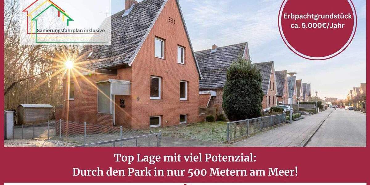 Top Lage mit viel Potenzial: Durch den Park in nur 500 Metern am Meer! 8 zimmer