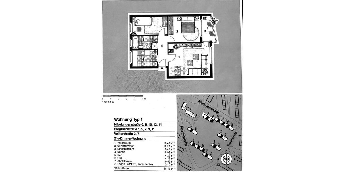 Etagenwohnung Lübeck Sankt Jürgen - 2.5 Zimmer, 59 m&sup2;, 169.000&euro; | Angebot:27071549