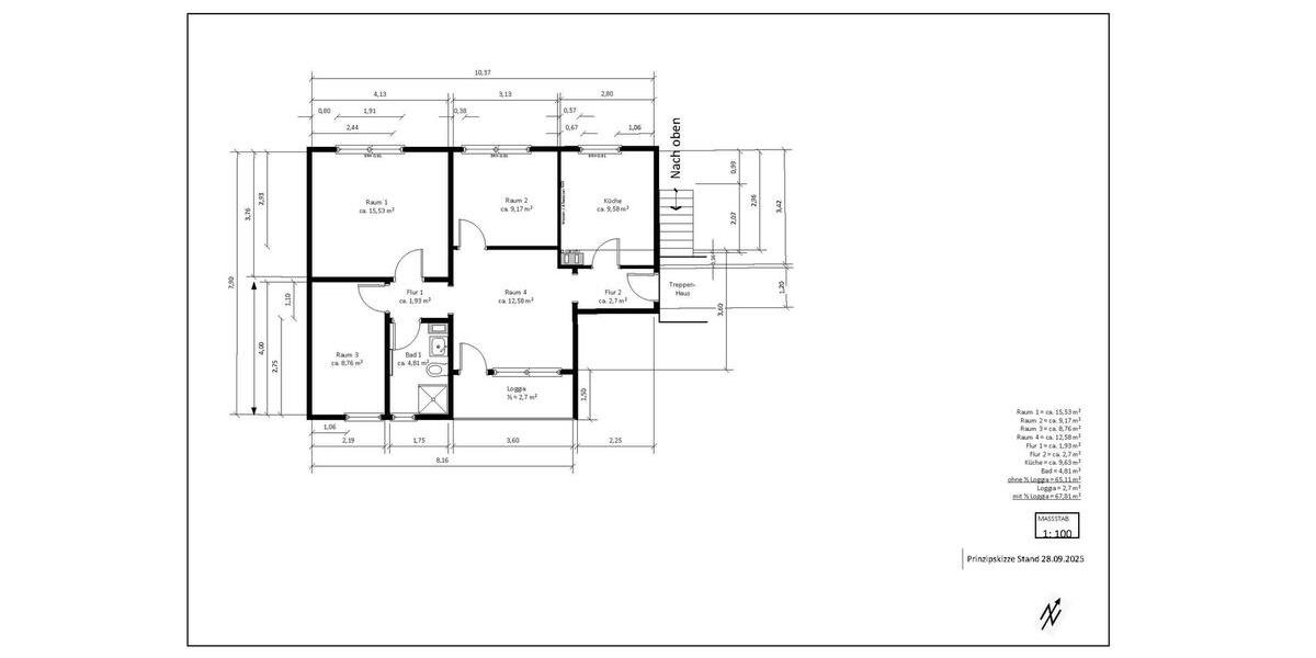 Etagenwohnung Lübeck Alt-Travemünde / Rönnau - 4 Zimmer, 68 m&sup2;, 1.150&euro; | Angebot:26261821