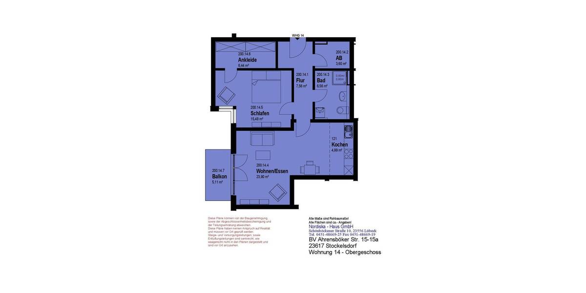 Etagenwohnung Stockelsdorf - 2 Zimmer, 390.000&euro; | Angebot:26544933