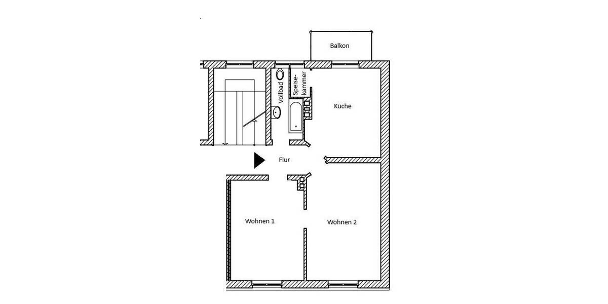Etagenwohnung Lübeck St. Lorenz Nord - 2 Zimmer, 64 m&sup2;, 229.000&euro; | Angebot:26915438