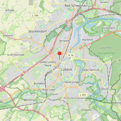 Provisionsfrei: Schöne 2-Zimmer-Wohnung im Parterre, in Lübeck St. Lorenz, frei werdend 2 zimmer