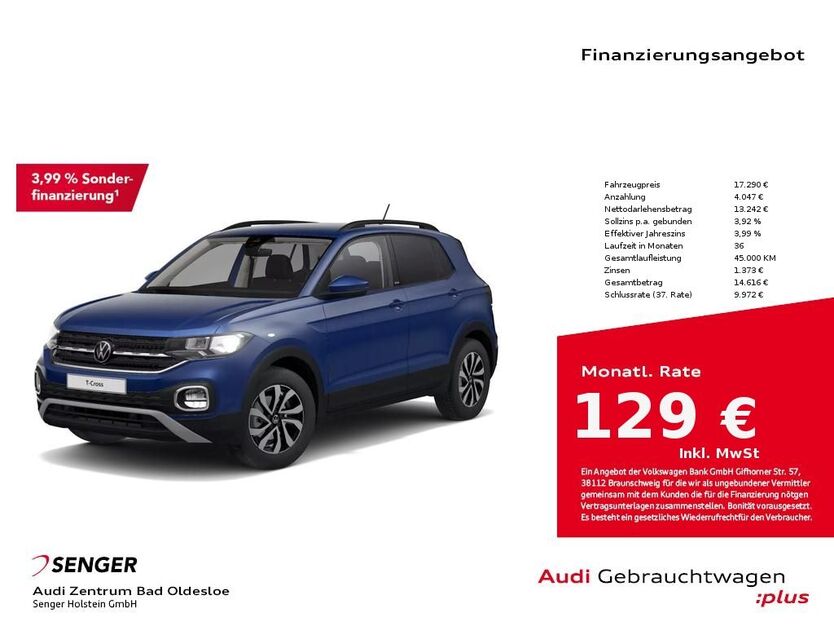 VW T-Cross 58.300 km 16.970 € Bad Oldesloe 23843