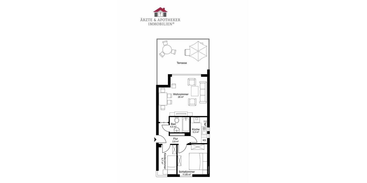 Etagenwohnung Lübeck / Travemünde Travemünde - 2 Zimmer, 68 m&sup2;, 349.000&euro; | Angebot:25985283