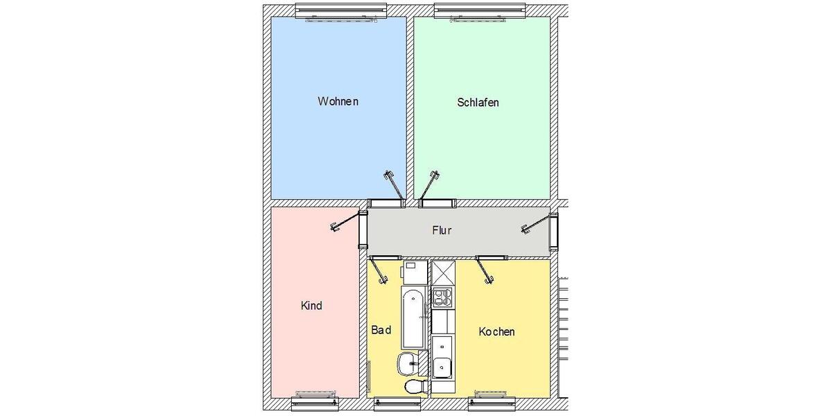 3 Raumwohnung für die kleine Familie in Dechow 3 zimmer