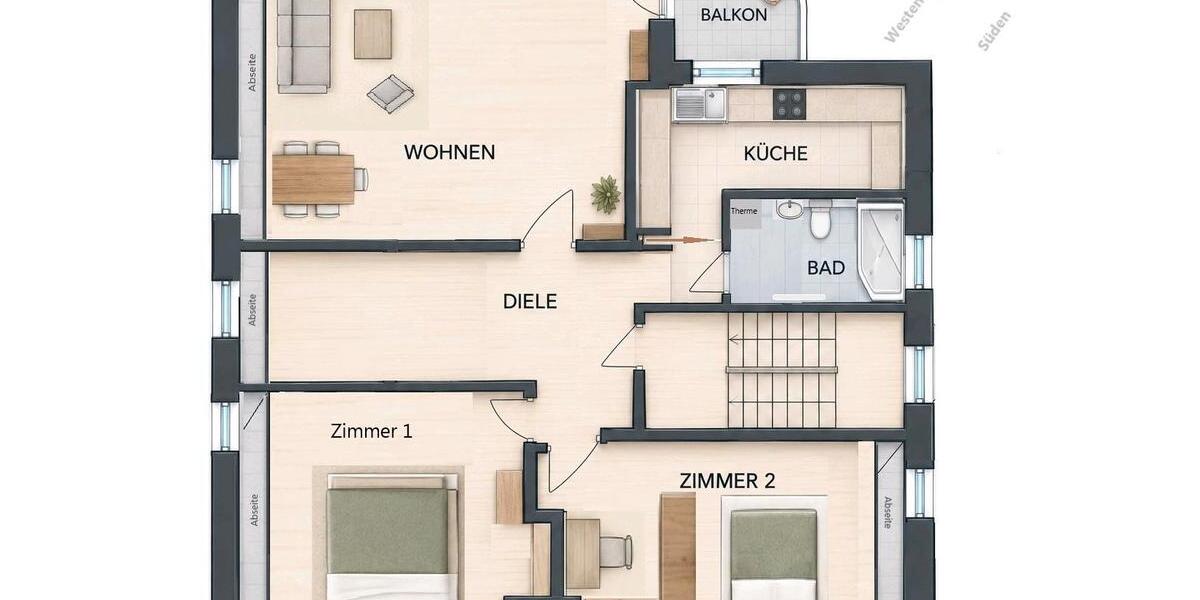 Dachgeschoßwohnung Lübeck Sankt Lorenz Nord - 3 Zimmer, 68 m&sup2;, 195.000&euro; | Angebot:27655793