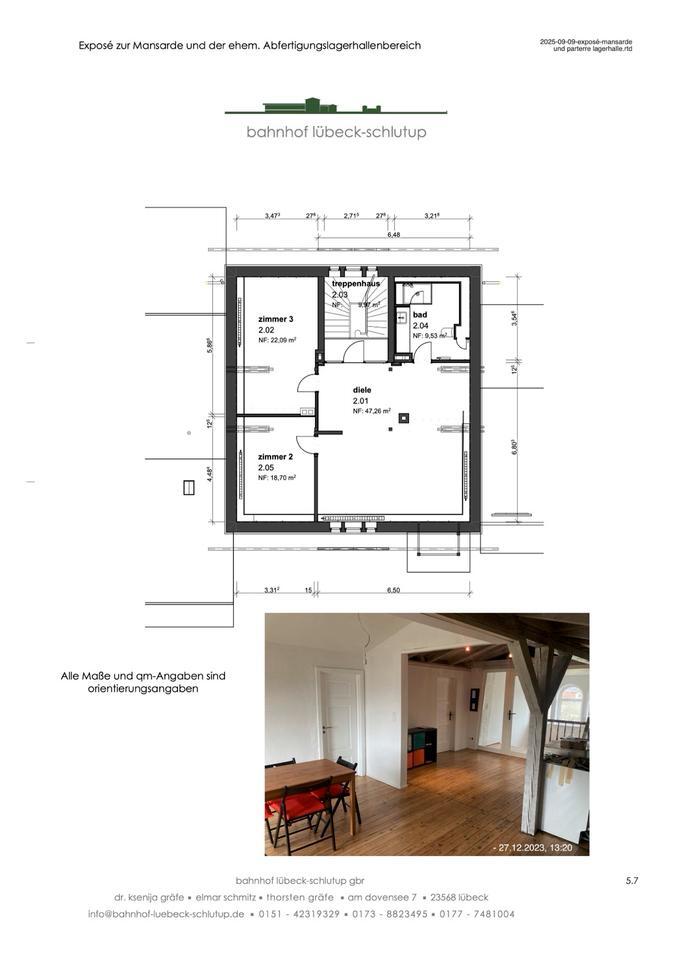 Büro und Halle