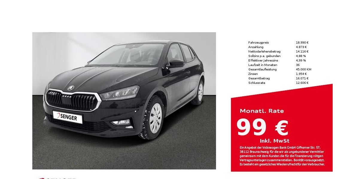 Skoda Fabia 39.800 km 18.990 &euro; Bad Oldesloe 23843