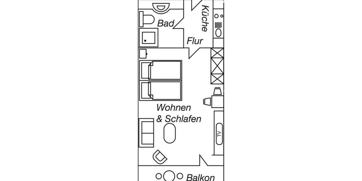 Etagenwohnung Lübeck Alt-Travemünde / Rönnau - 1 Zimmer, 31 m&sup2;, 298.000&euro; | Angebot:26737693