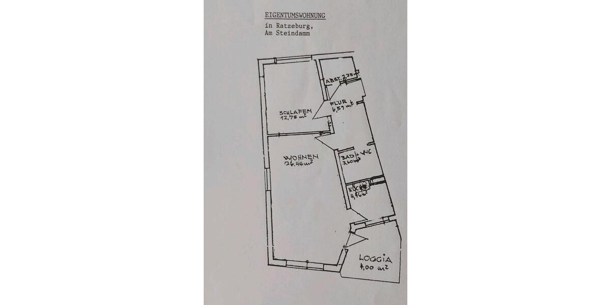 Etagenwohnung Ratzeburg - 2 Zimmer, 58 m&sup2;, 125.000&euro; | Angebot:26833041