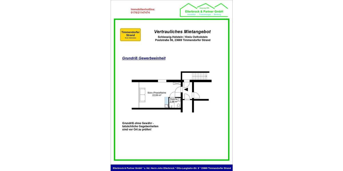 Gewerbeobjekt Timmendorfer Strand - 1 Zimmer, 25 m&sup2;, 380&euro; | Angebot:24450939
