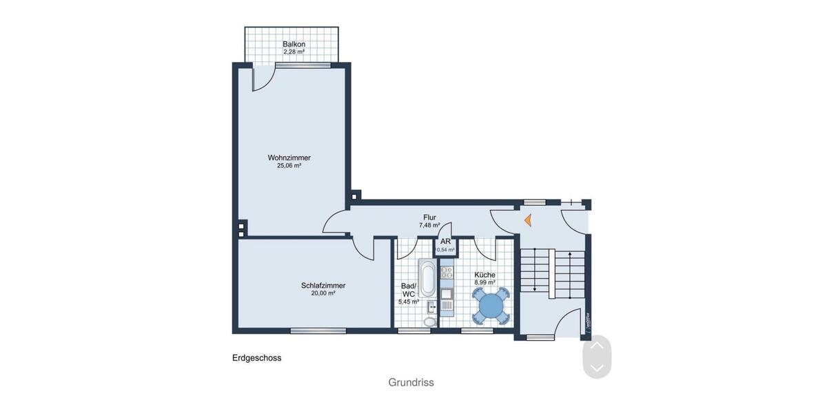 Erdgeschoßwohnung Lübeck Sankt Lorenz Nord - 2 Zimmer, 70 m&sup2;, 900&euro; | Angebot:26347884