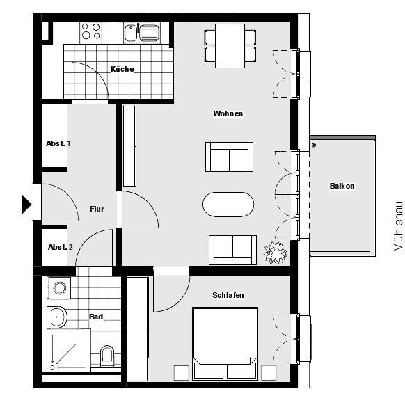 Etagenwohnung Reinfeld (Holstein) - 2 Zimmer, 67 m&sup2;, 467&euro; | Angebot:25753895