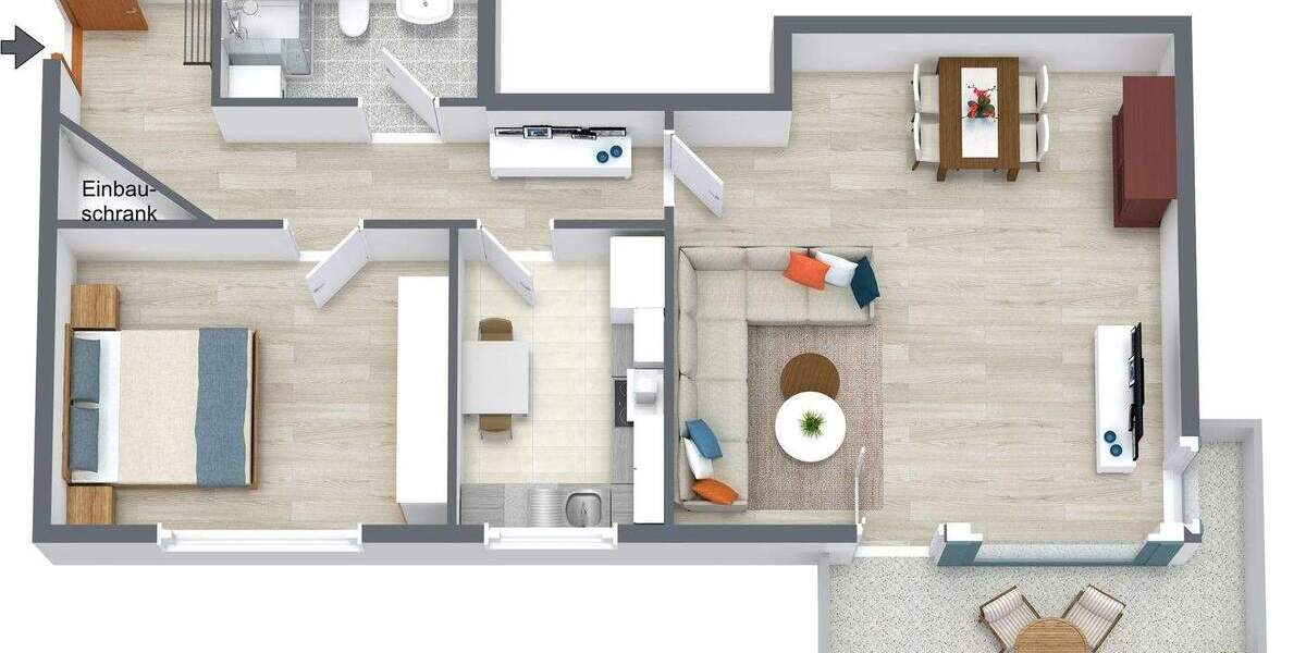 kernsanierte 2-Zimmer-Wohnung in beliebter Wohnlage 2 zimmer