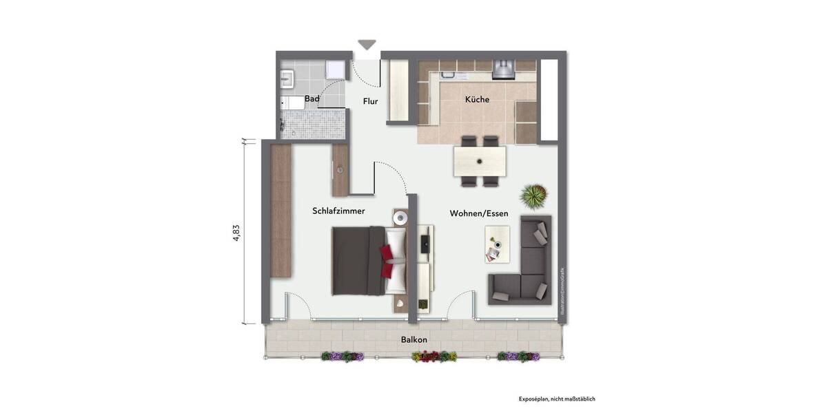Etagenwohnung Lübeck / Travemünde Travemünde - 2 Zimmer, 64 m&sup2;, 695.000&euro; | Angebot:26827017