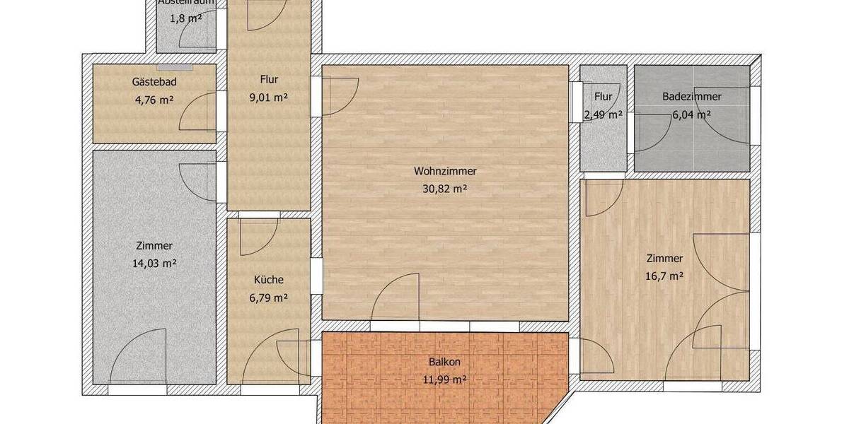 Etagenwohnung Bad Schwartau - 3 Zimmer, 96 m&sup2;, 199.000&euro; | Angebot:26026706
