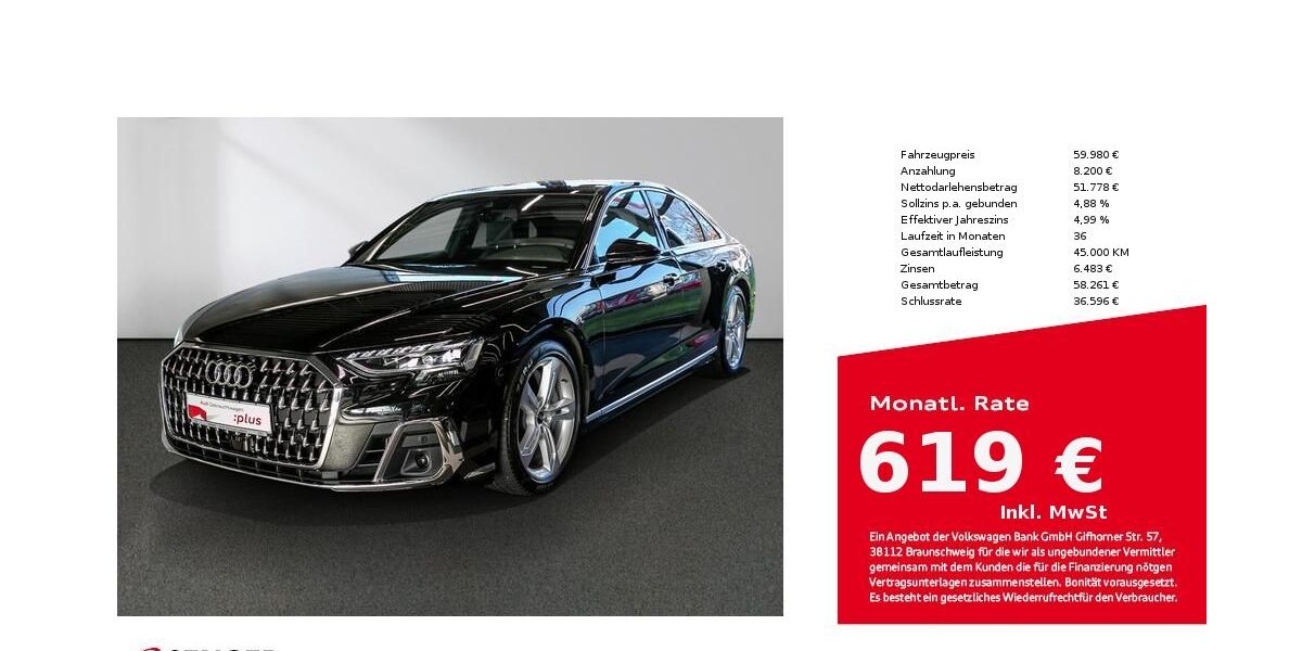 Audi A8 47.250 km 59.980 &euro; Lübeck 23556