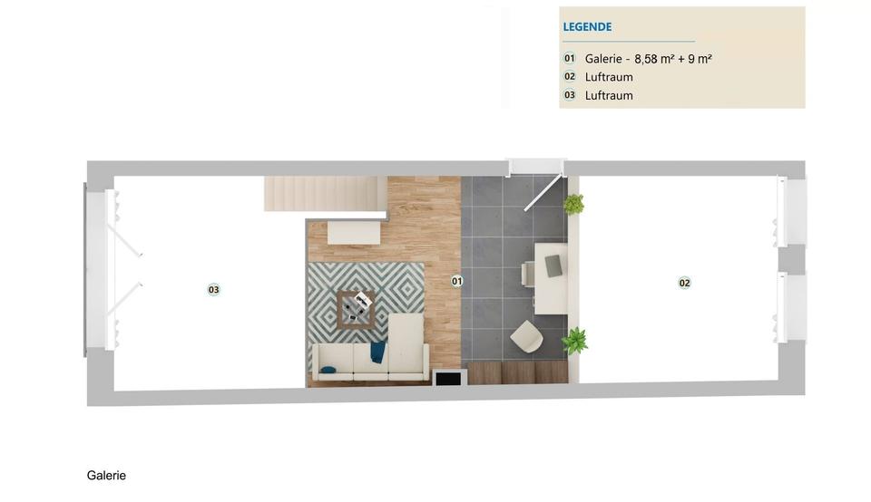 Maisonettenwohnung Lübeck Innenstadt - 2 Zimmer, 100 m&sup2;, 1.700&euro; | Angebot:25364793