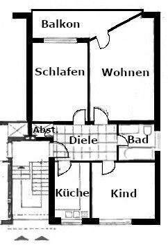 Etagenwohnung Bad Schwartau - 3 Zimmer, 79 m&sup2;, 229.000&euro; | Angebot:24401004