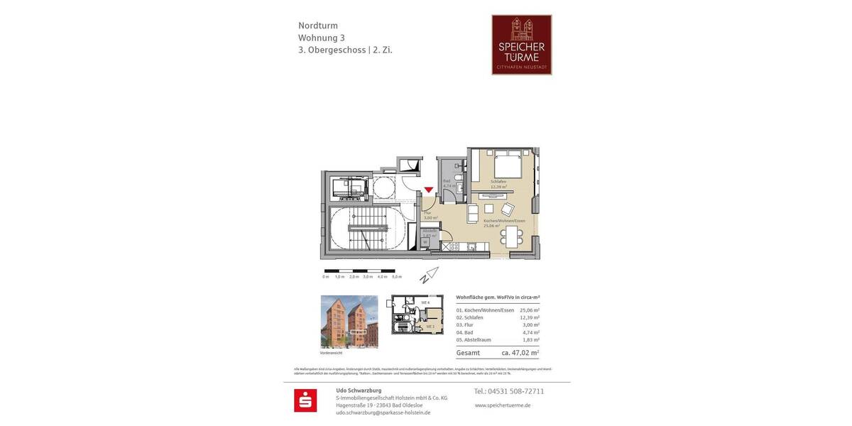 Etagenwohnung Neustadt - 2 Zimmer, 47 m&sup2;, 506.058&euro; | Angebot:25770890