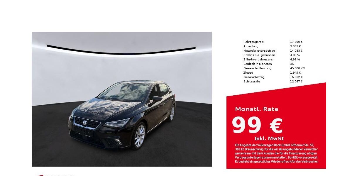 Seat Ibiza 45.520 km 17.990 &euro; Bad Oldesloe 23843