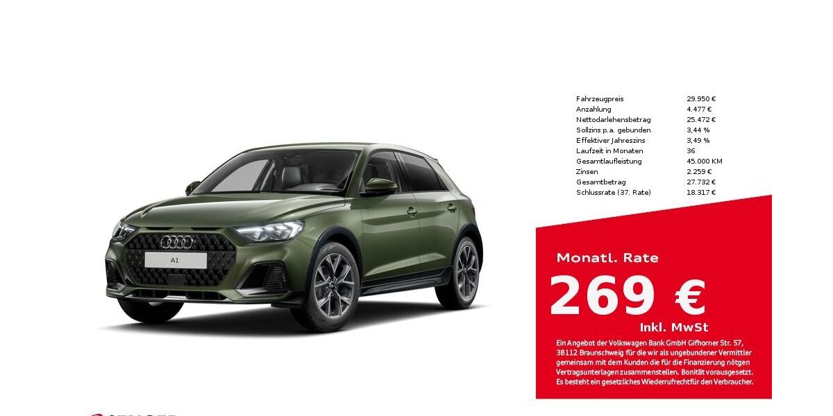 Audi A1 6.700 km 29.950 &euro; Lübeck 23556