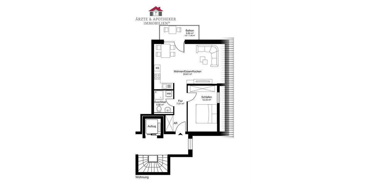 Etagenwohnung Leezen - 2 Zimmer, 50 m&sup2;, 259.000&euro; | Angebot:25939269