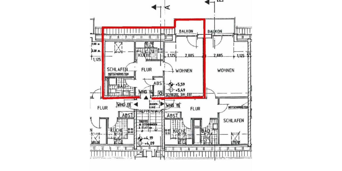 Etagenwohnung Bad Segeberg - 2 Zimmer, 52 m&sup2;, 135.000&euro; | Angebot:26346437
