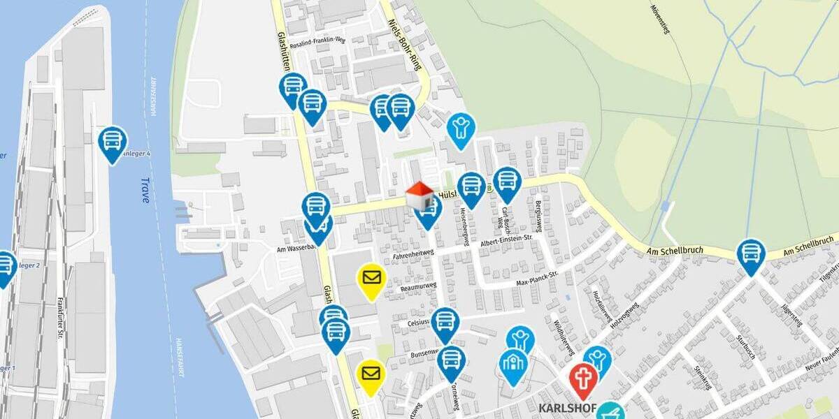 Etagenwohnung Lübeck / Sankt Gertrud St. Gertrud - 2 Zimmer, 69 m&sup2;, 795&euro; | Angebot:26859172