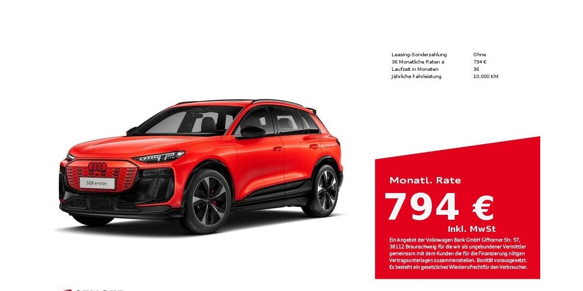 Audi SQ6 e-tron 2.680 km 81.950 &euro; Lübeck 23556