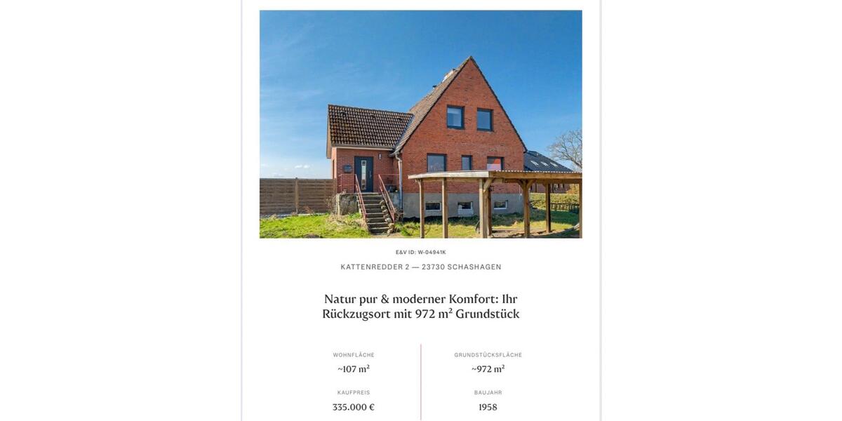 Einfamilienhaus Neustadt in Holstein - 3 Zimmer, 107 m&sup2;, 298.000&euro; | Angebot:26738881
